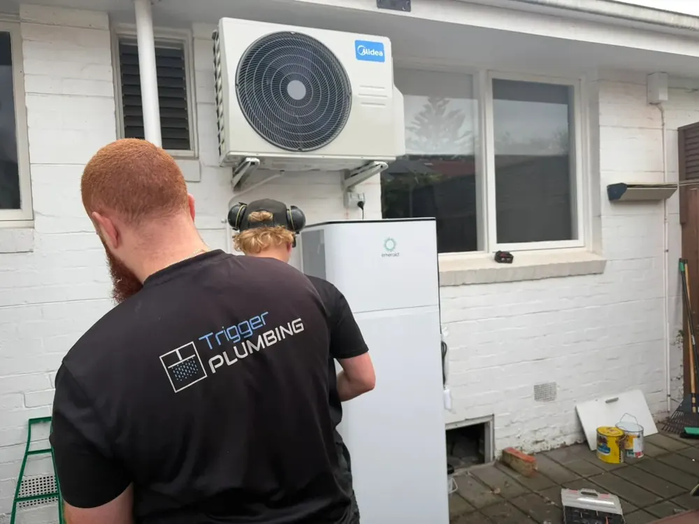 Air conditioning outdoor unit installed by Trigger Group