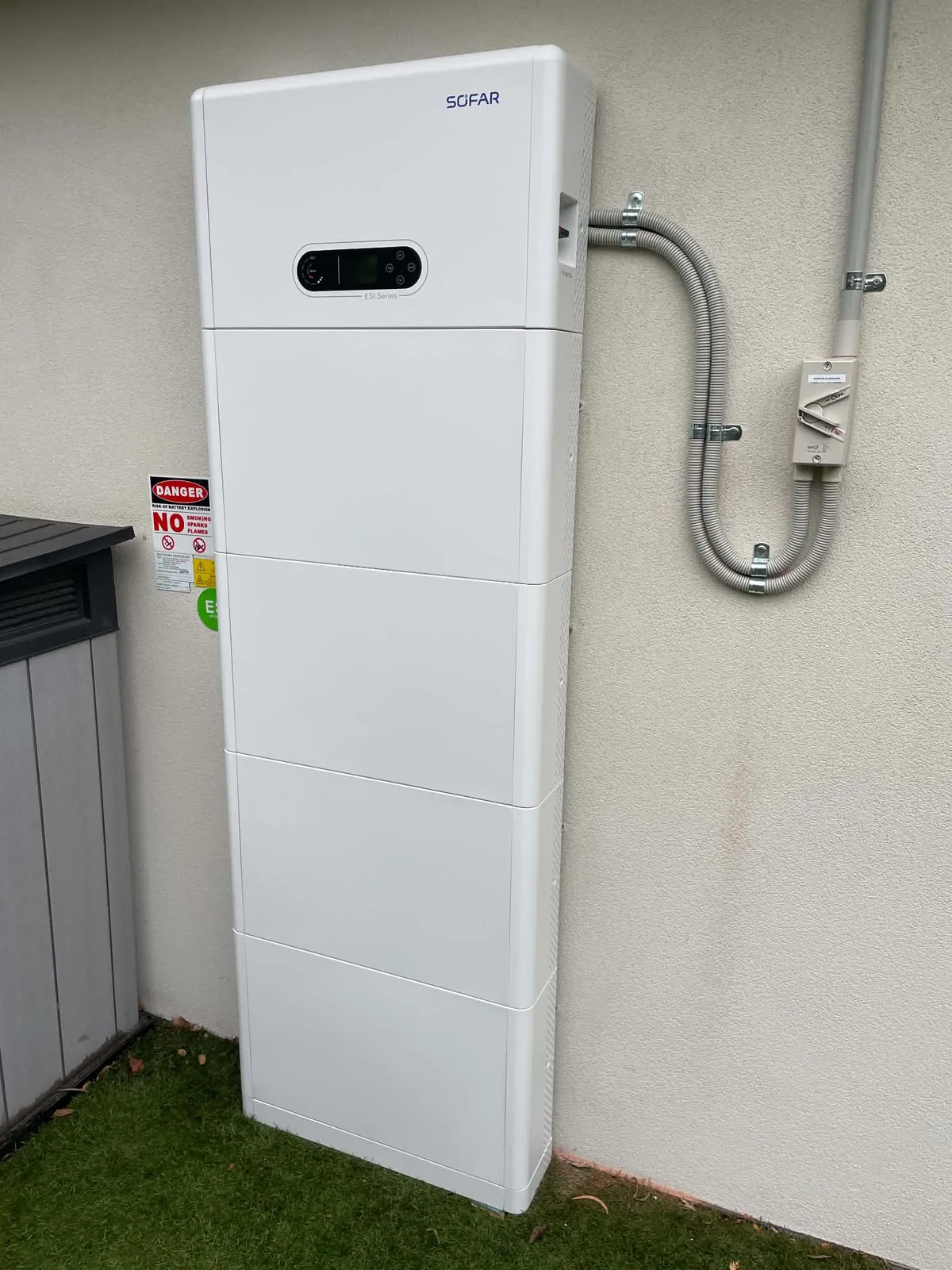 Sofar ESI home battery installed and commissioned