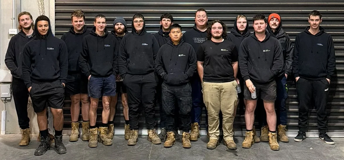 The Trigger Group team of electricians, plumbers and apprentices at their Pakenham warehouse